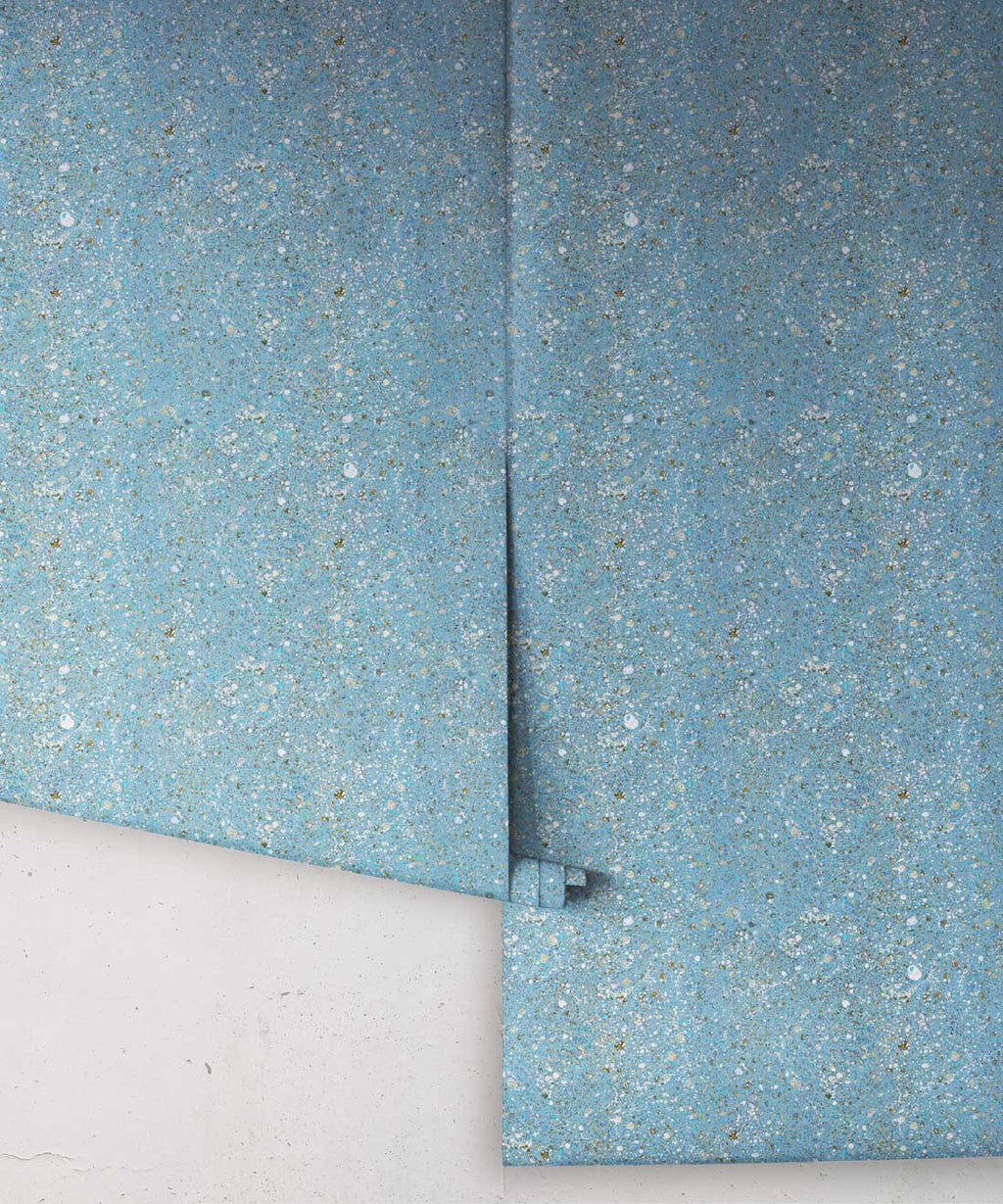 Marble Confetti Wallpaper, French Blue