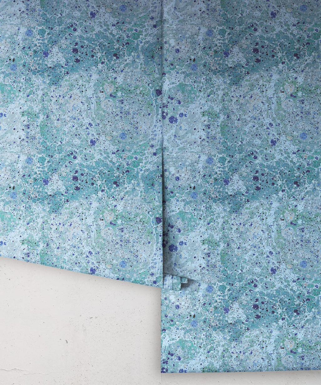 Rock Marbling Wallpaper, Blue