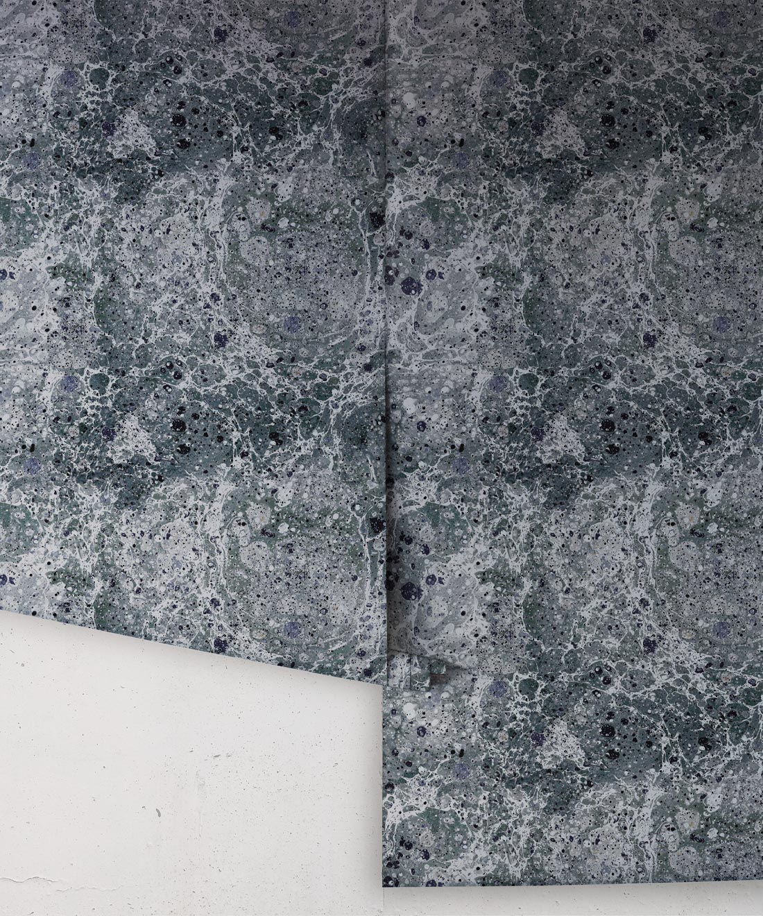 Rock Marbling Wallpaper, Charcoal