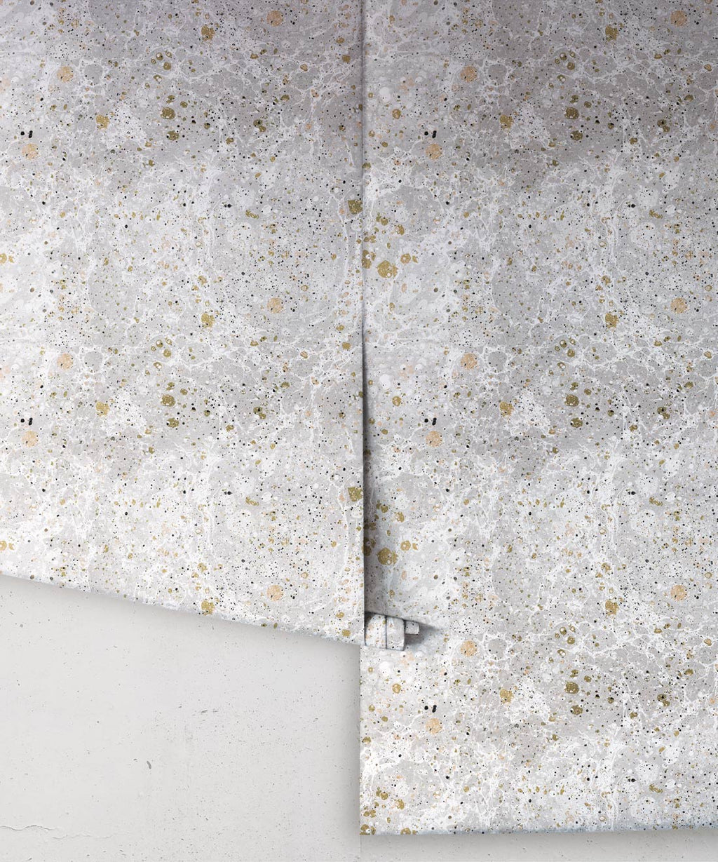 Rock Marbling Wallpaper, Grey