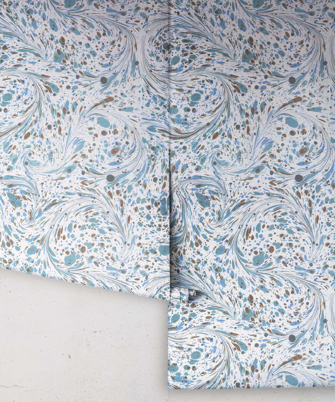 Marble Swirls Wallpaper, Blue