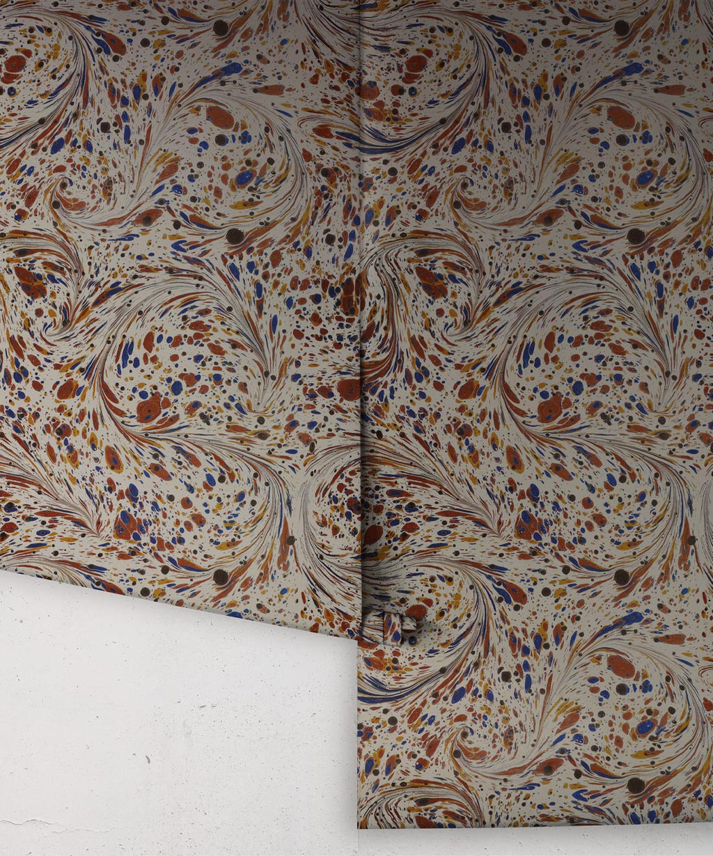Marble Swirls Wallpaper, Chocolate