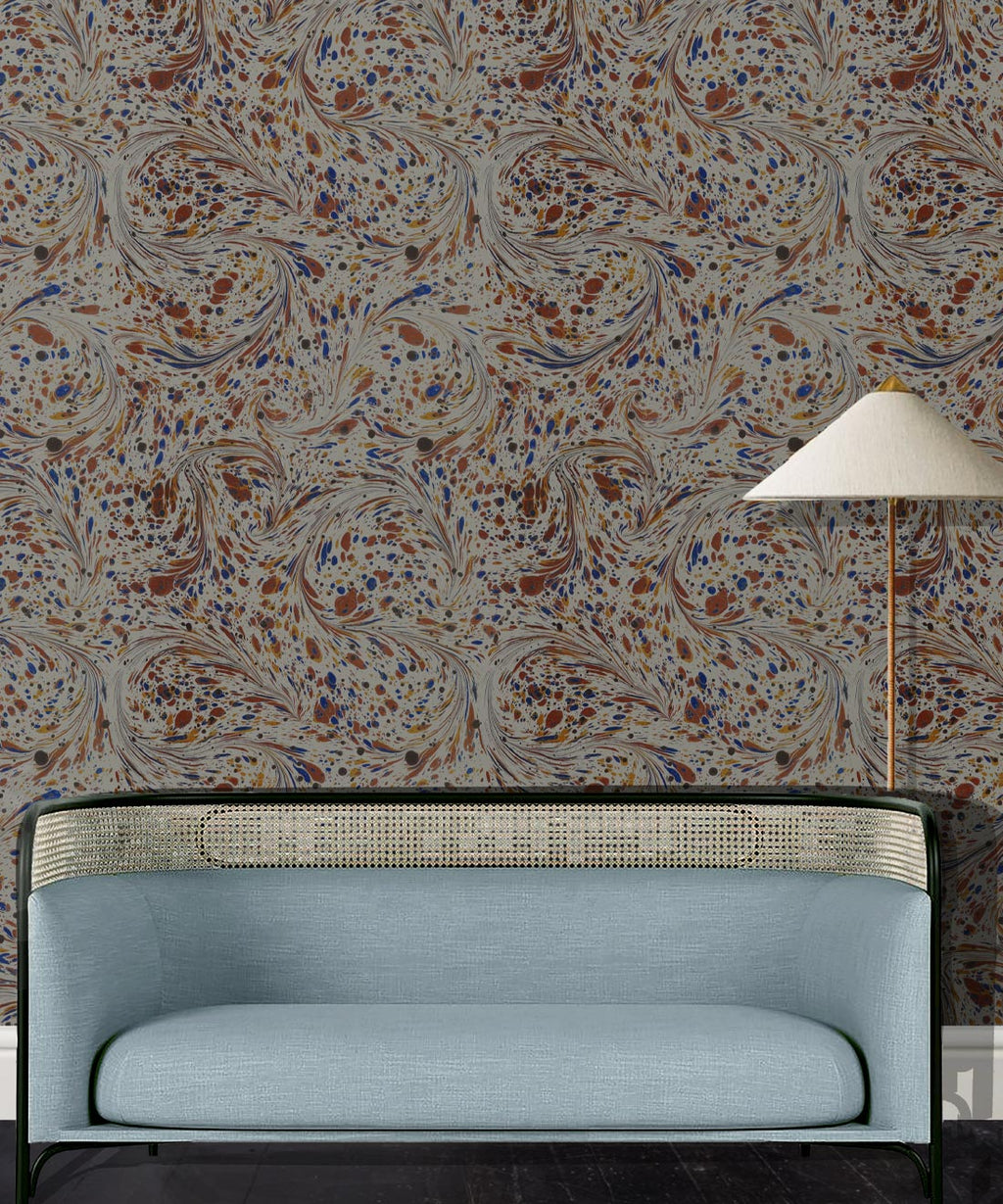 Marble Swirls Wallpaper, Chocolate