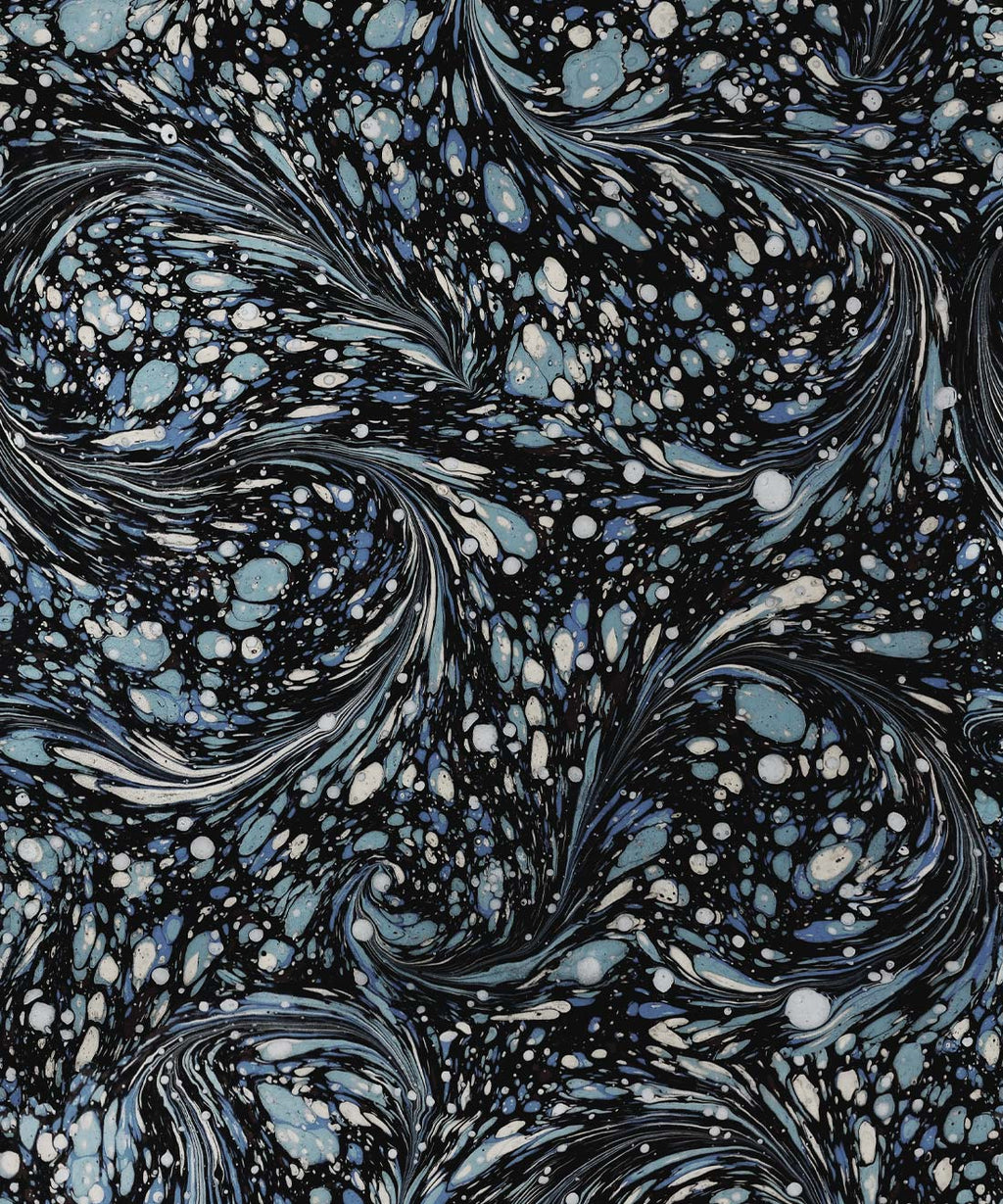 Marble Swirls Wallpaper, Navy