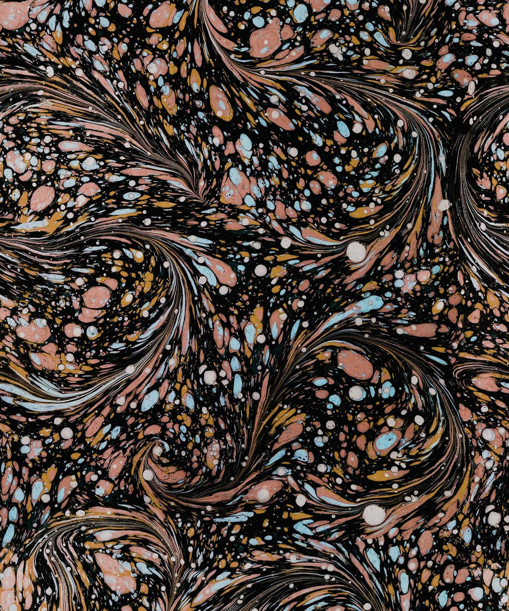 Marble Swirls Wallpaper, Orange