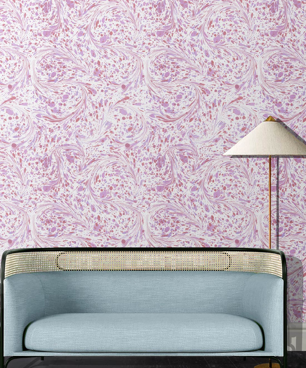 Marble Swirls Wallpaper, Pink