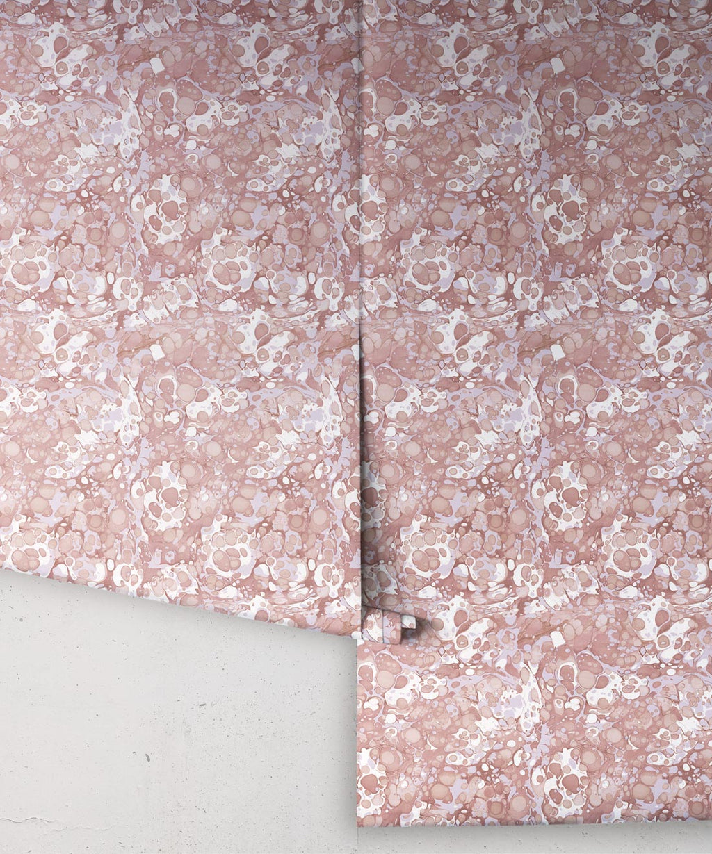 Pebbles Wallpaper, Dusty Pink
