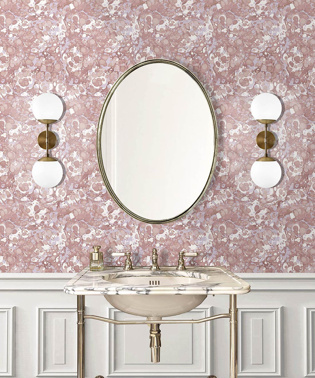 Pebbles Wallpaper, Dusty Pink