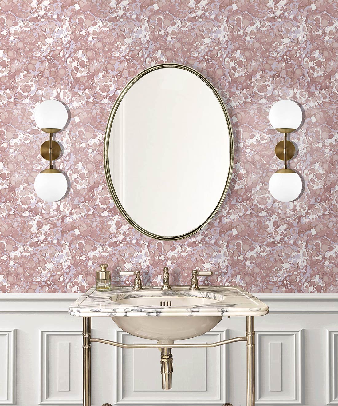 Pebbles Wallpaper, Dusty Pink