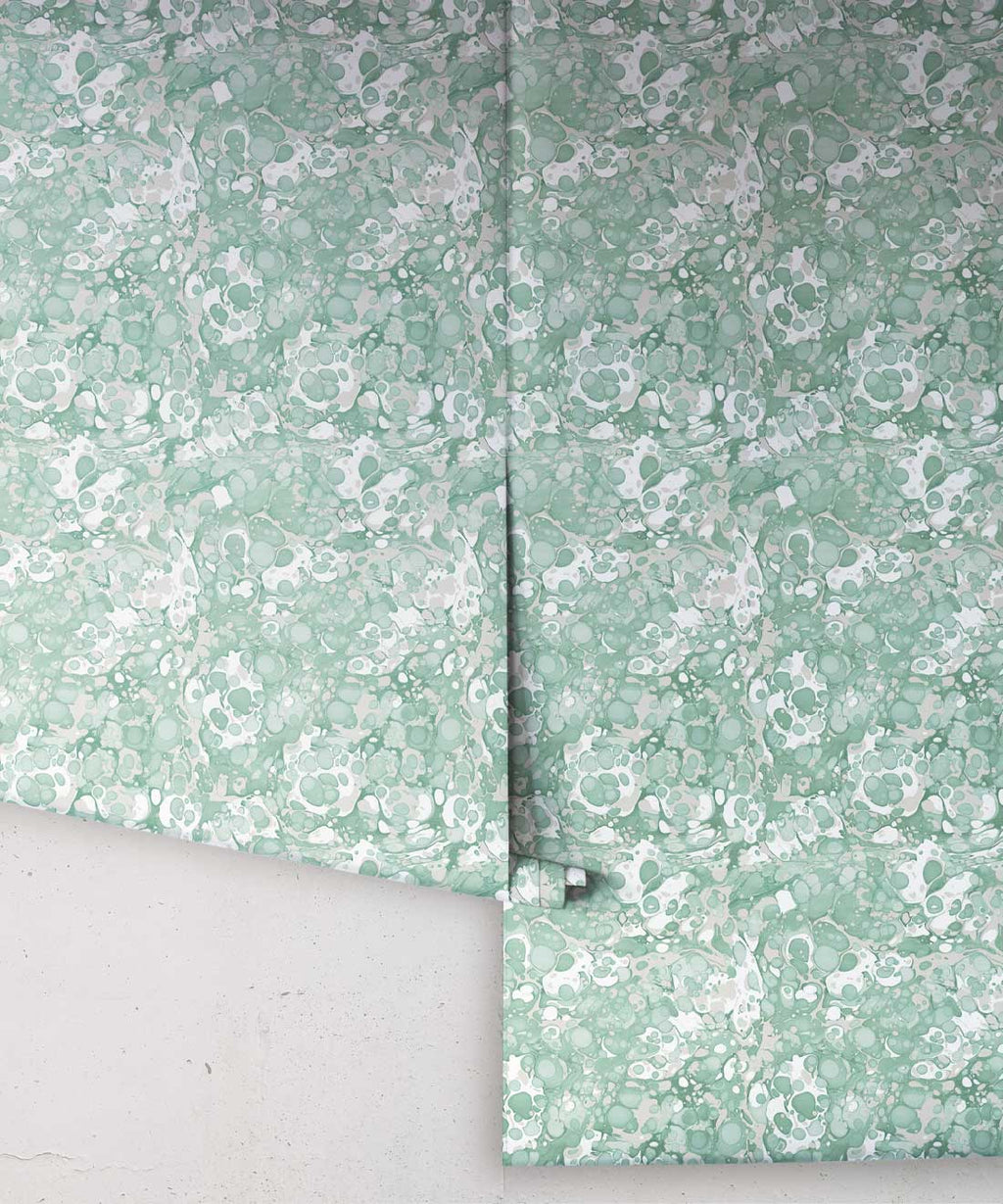 Pebbles Wallpaper, Powder Green