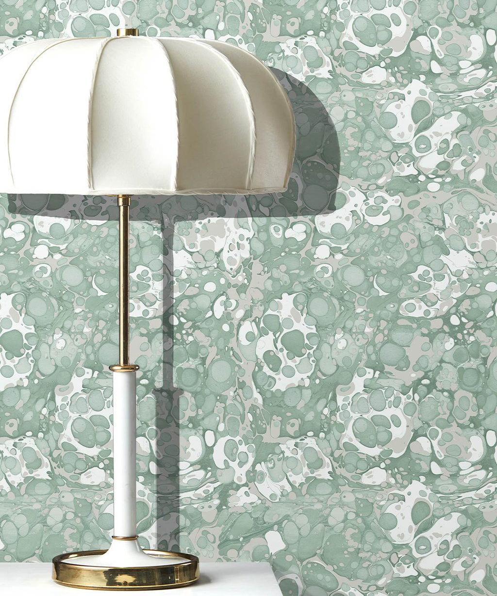 Pebbles Wallpaper, Powder Green