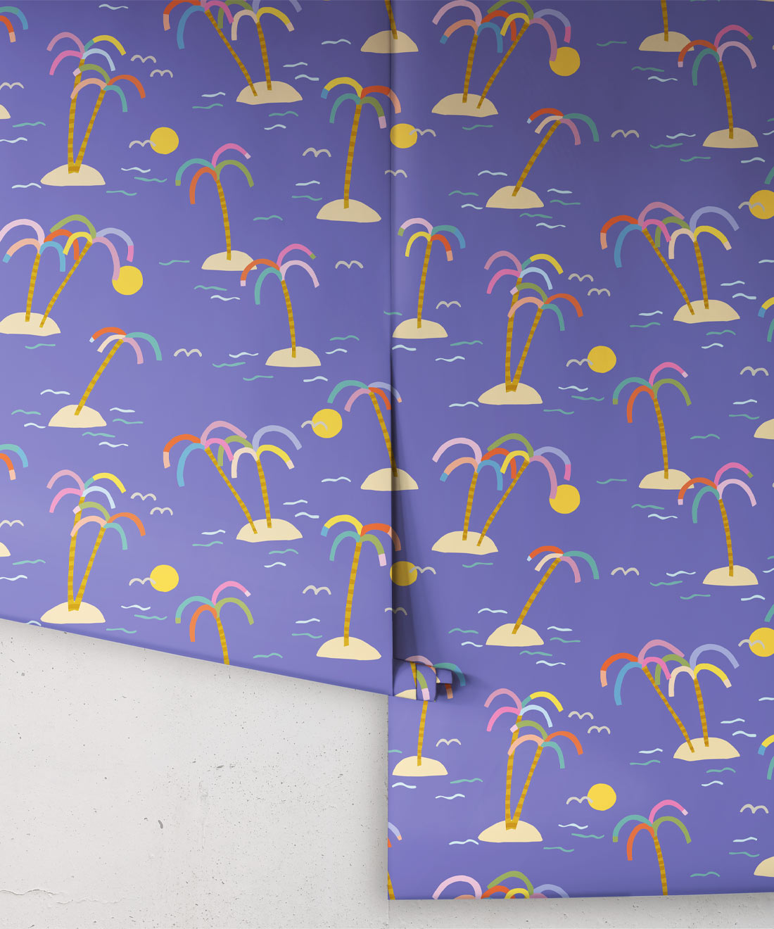 Happy Like A Holiday Wallpaper, Bay Blue