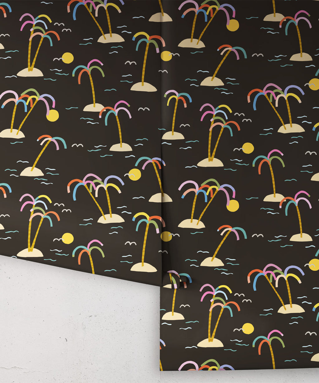 Happy Like A Holiday Wallpaper, Black