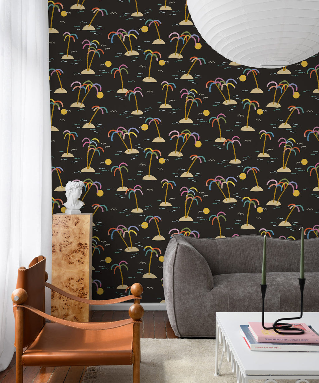 Happy Like A Holiday Wallpaper, Black