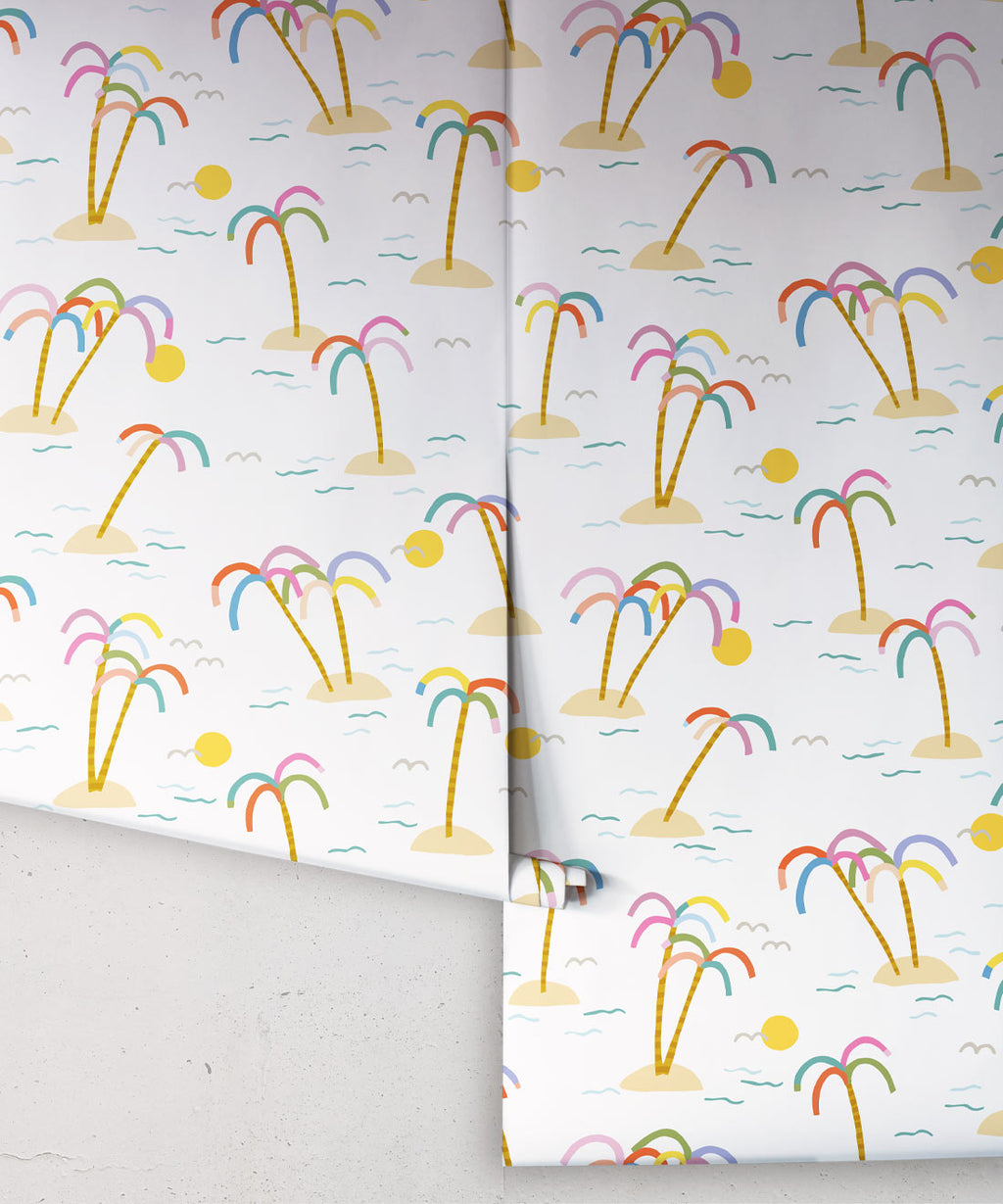 Happy Like A Holiday Wallpaper, Ivory