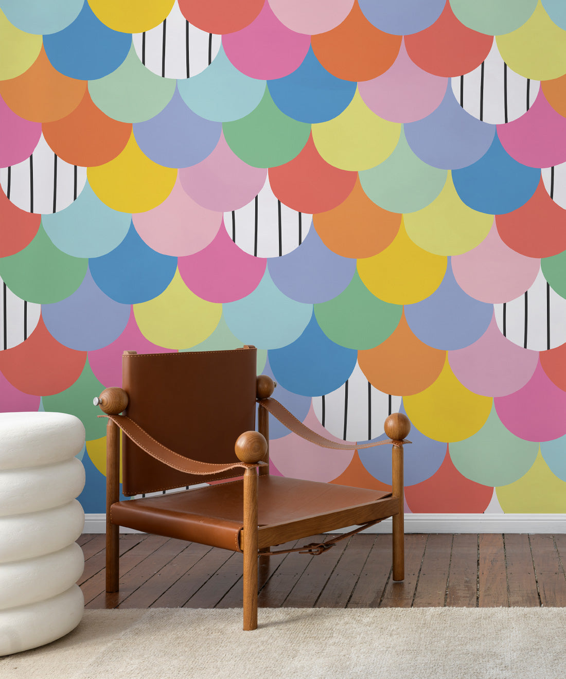 Happy Scales Mural, Bright Lines