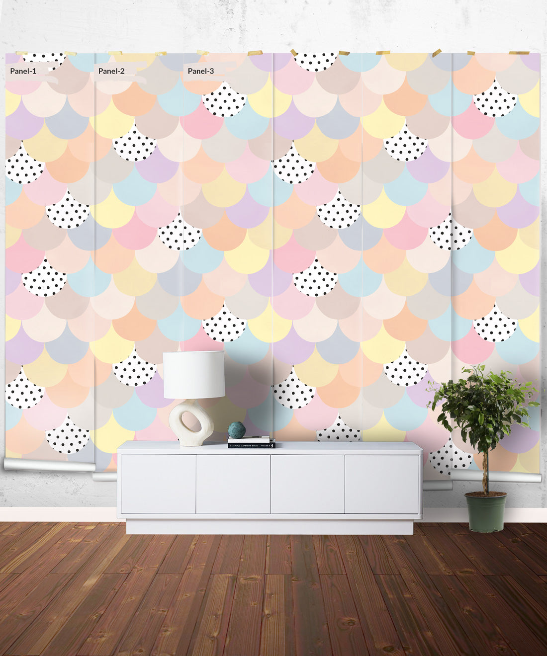 Happy Scales Mural, Pastel Spot