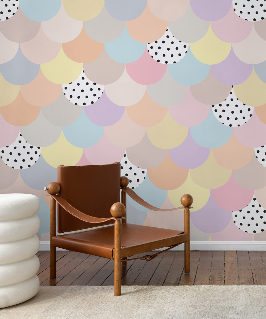 Happy Scales Mural, Pastel Spot