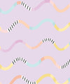 Happy Waves Wallpaper, Lilac