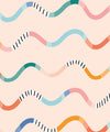 Happy Waves Wallpaper, Peach