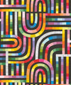 Maze Time Wallpaper, Black Rainbow