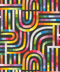 Maze Time Wallpaper, Black Rainbow