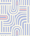 Maze Time Wallpaper, Cornflower Blue