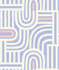 Maze Time Wallpaper, Cornflower Blue