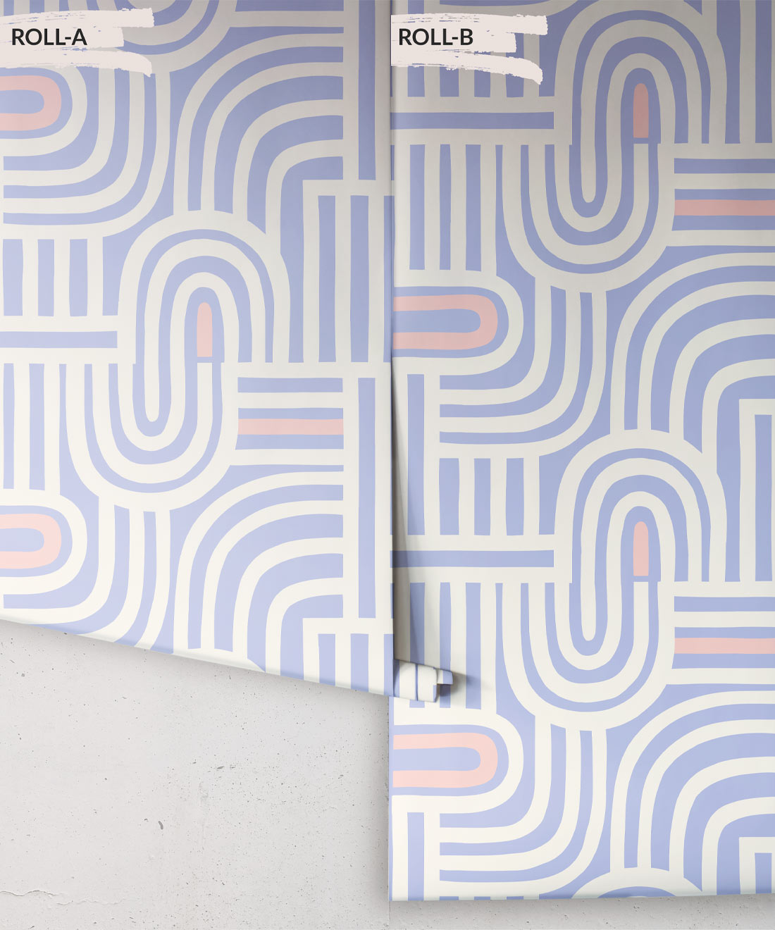 Maze Time Wallpaper, Cornflower Blue