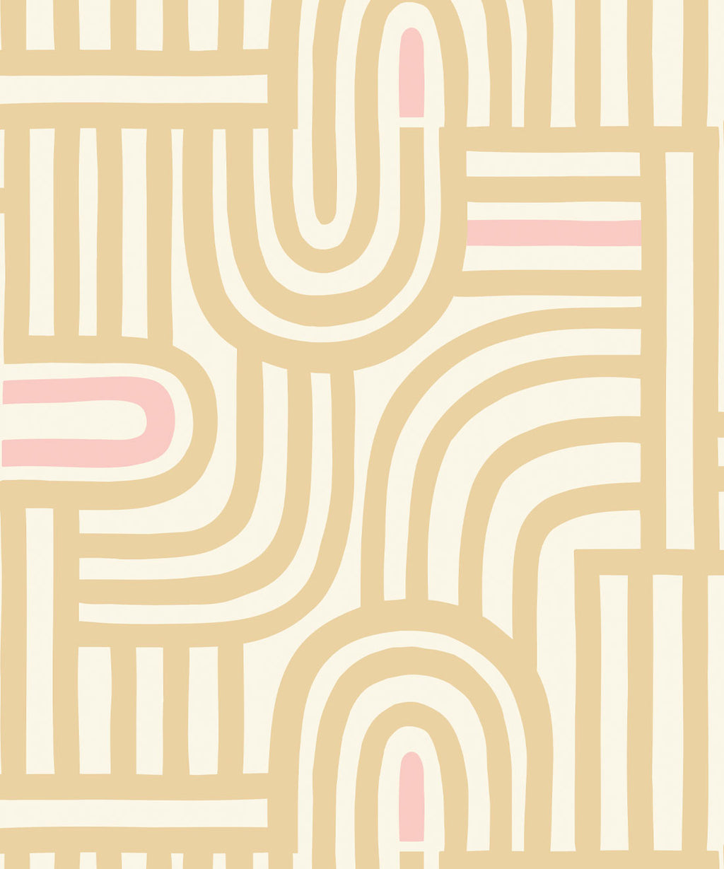 Maze Time Wallpaper, Cream