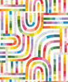 Maze Time Wallpaper, White Rainbow