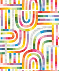 Maze Time Wallpaper, White Rainbow