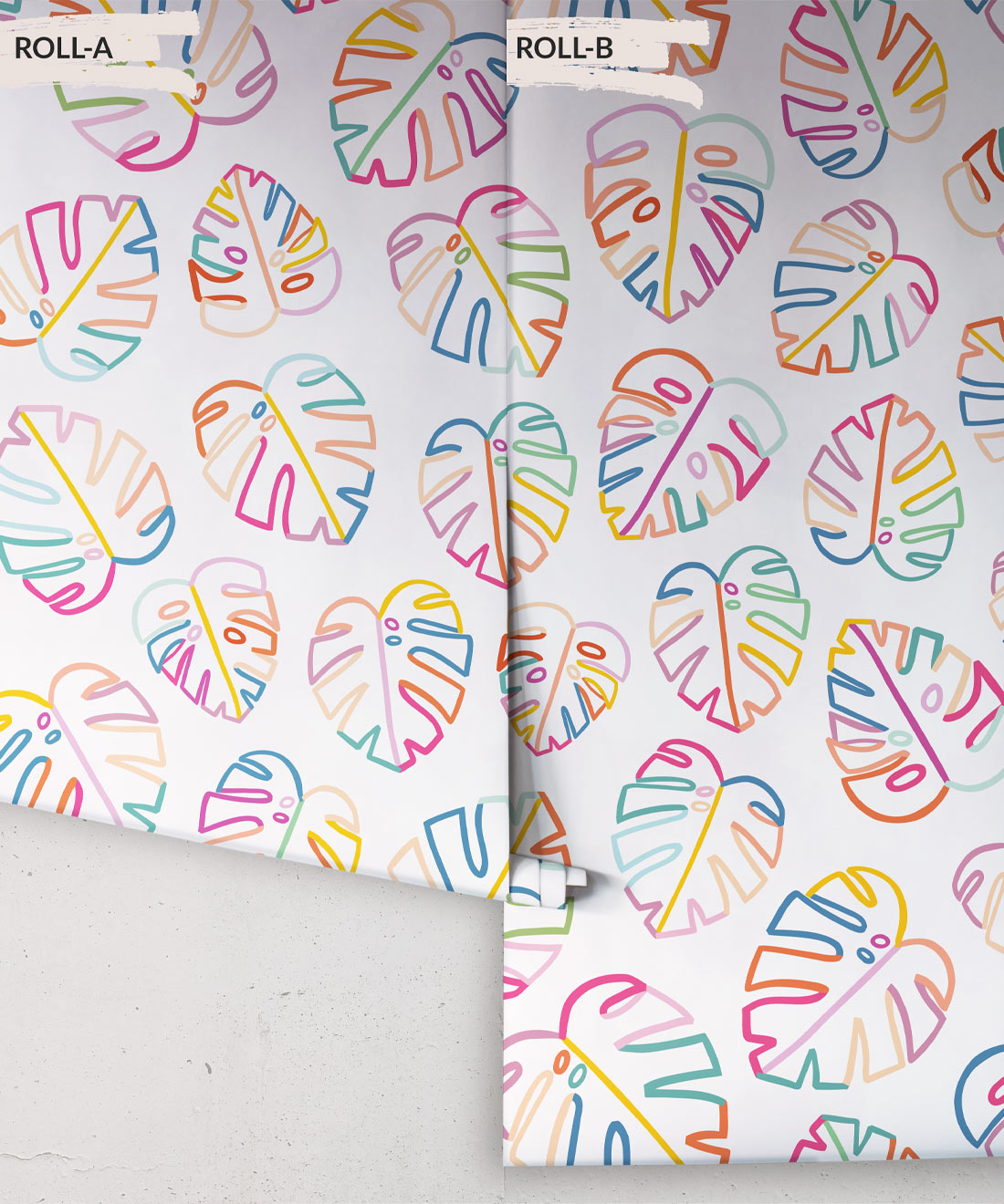 Monstera Love Wallpaper, White