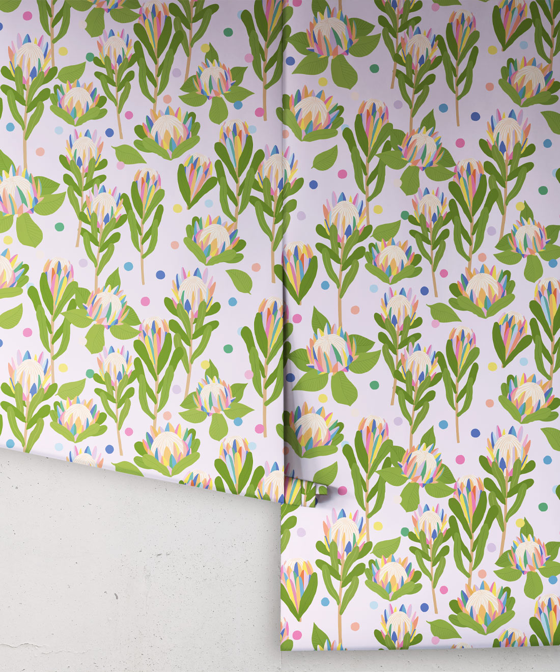 Protea Party Wallpaper, Fruity Lilac