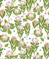 Protea Party Wallpaper, Fruity White