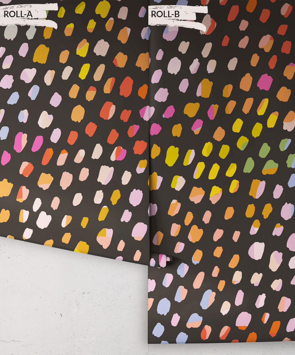Rainbow Cheetah Wallpaper, Black