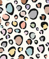 Rainbow Leopard Wallpaper, Pastel Cream