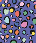 Rainbow Leopard Wallpaper, Periwinkle