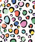 Rainbow Leopard Wallpaper, White