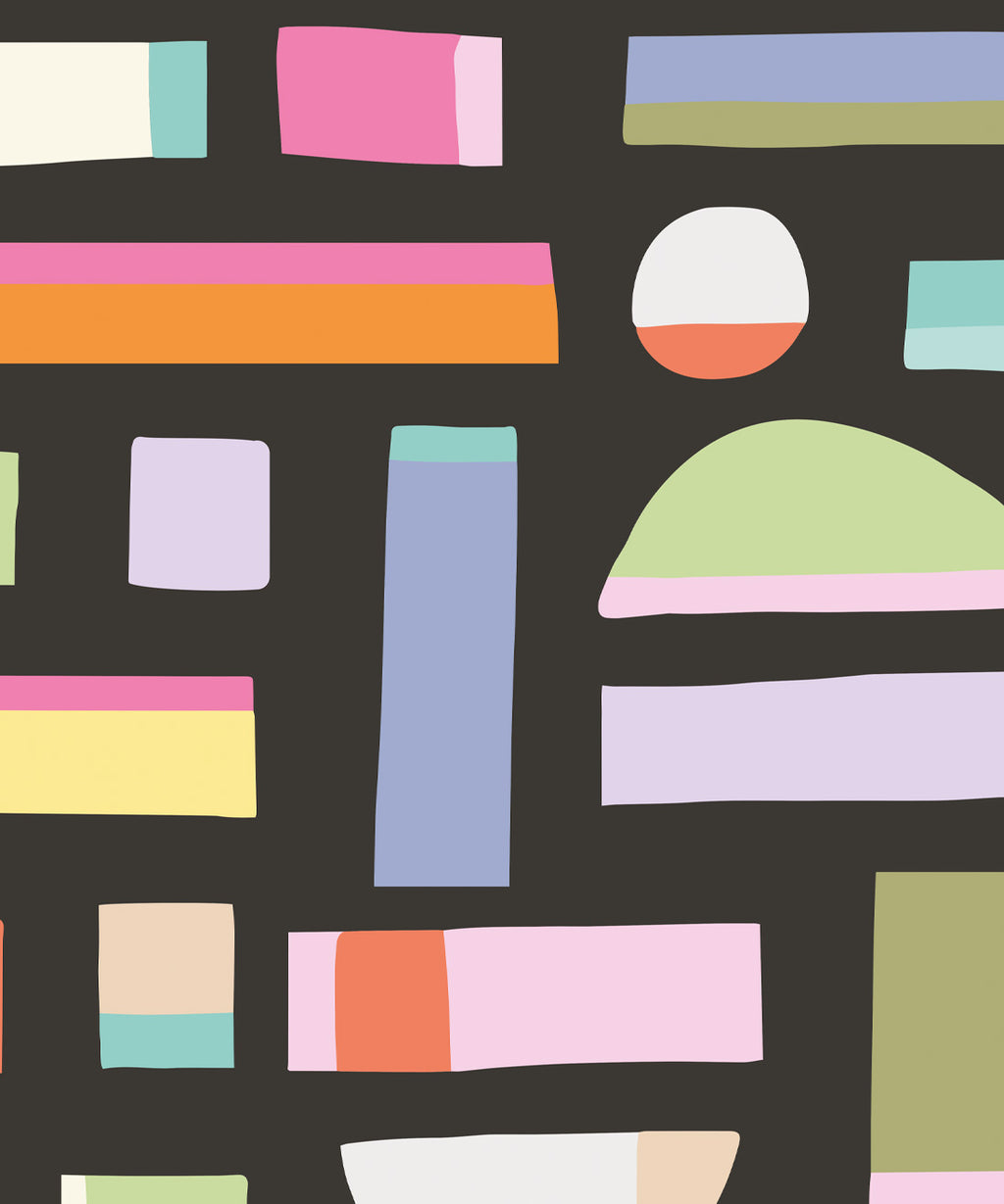 Shape Play Mural, Black