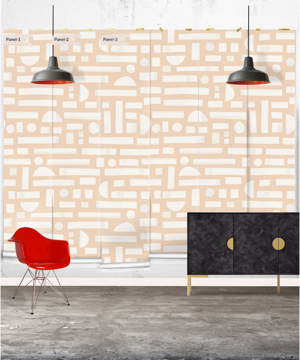Shape Play Mural, Mother of Pearl