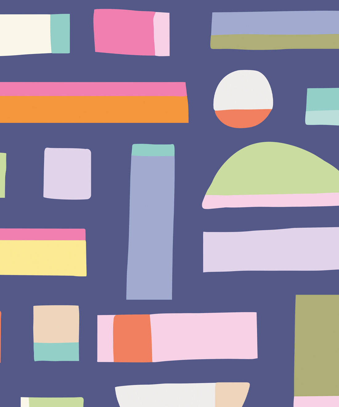 Shape Play Mural, Navy