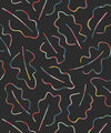 Spring Leaves Wallpaper, Black