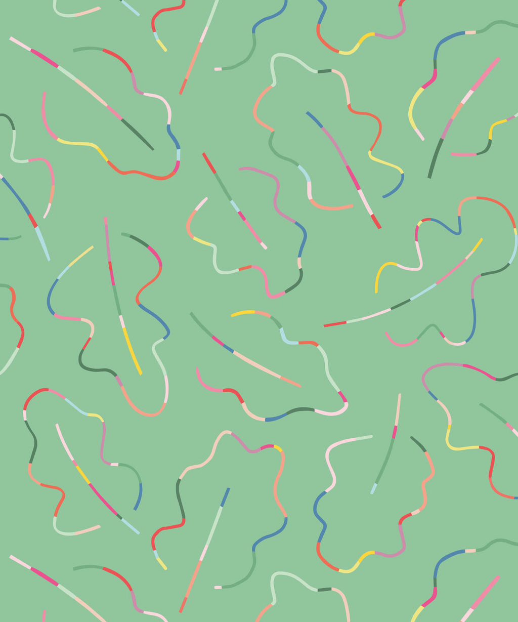 Spring Leaves Wallpaper, Green
