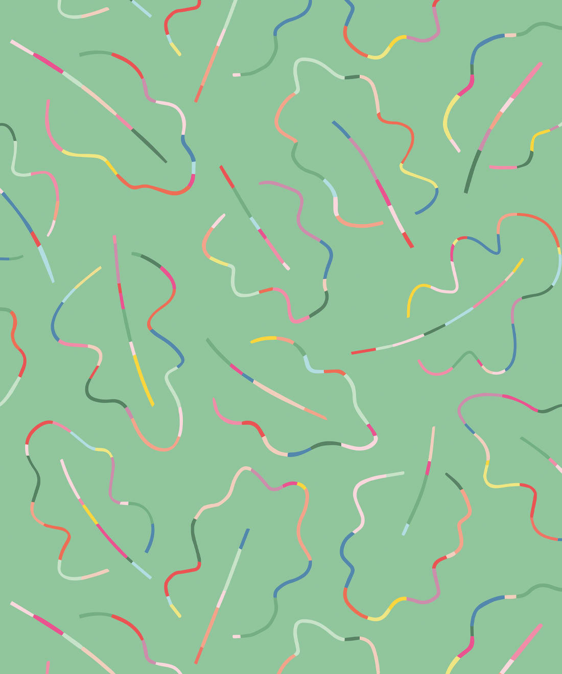 Spring Leaves Wallpaper, Green
