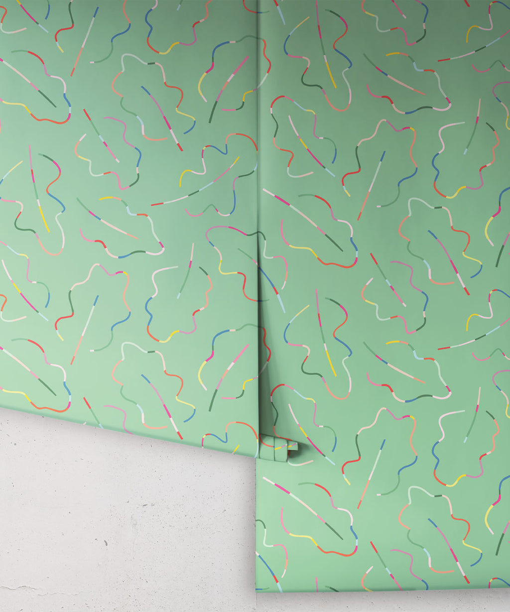 Spring Leaves Wallpaper, Green