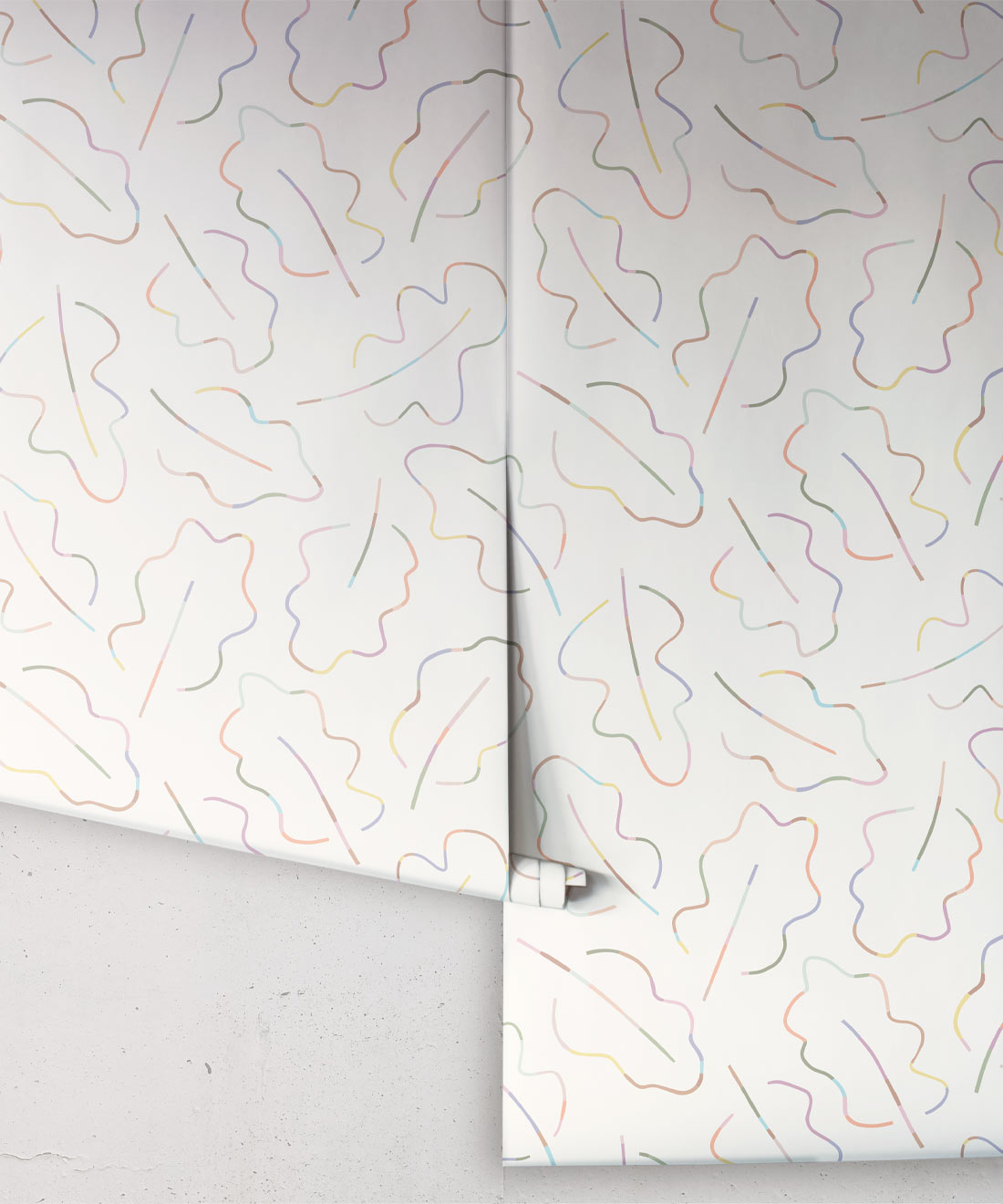 Spring Leaves Wallpaper, Pastel Ivory