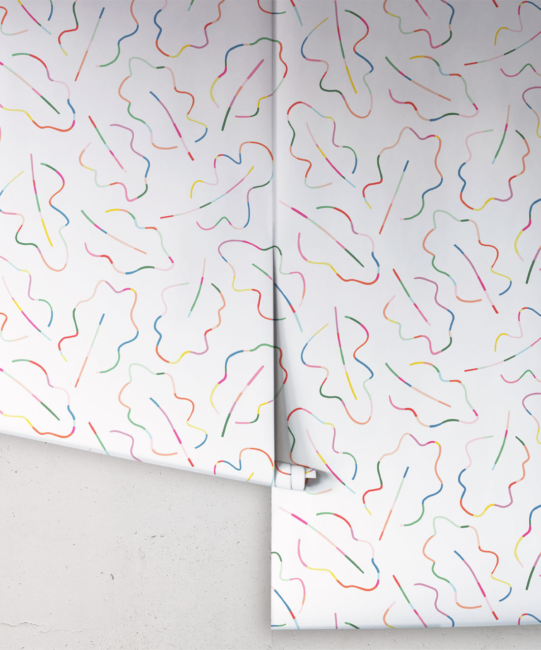 Spring Leaves Wallpaper, White