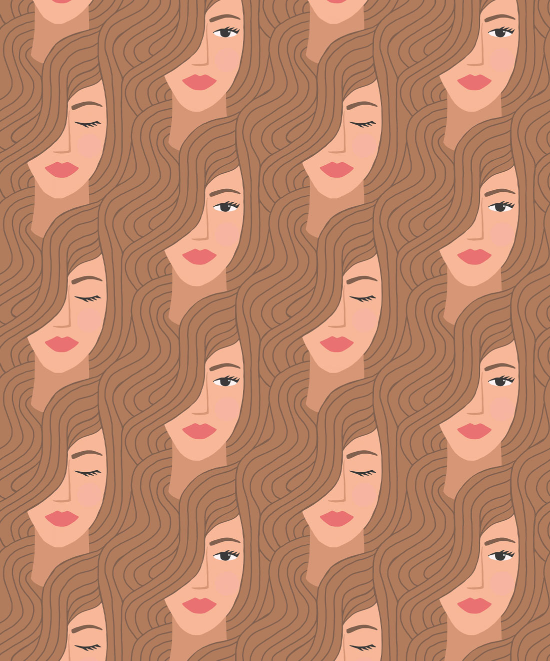 Stronger Together Wallpaper, Brown