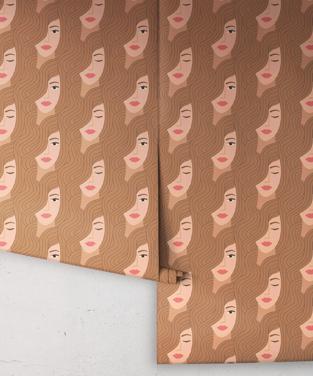 Stronger Together Wallpaper, Brown
